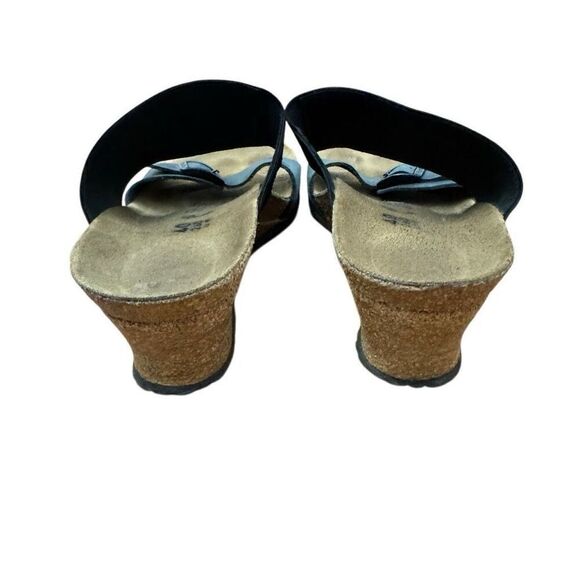 Birkenstock Papillio Della Wedge Black Oiled Nubuck Sandals Size 40 = US 9 - 9.5 - Picture 4 of 7
